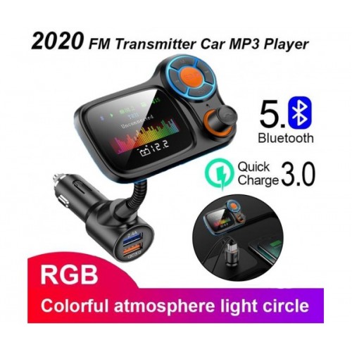 Автомобилен трансмитер Car Kit T831, Bluetooth, USB зарядно, TFT цветен дисплей
