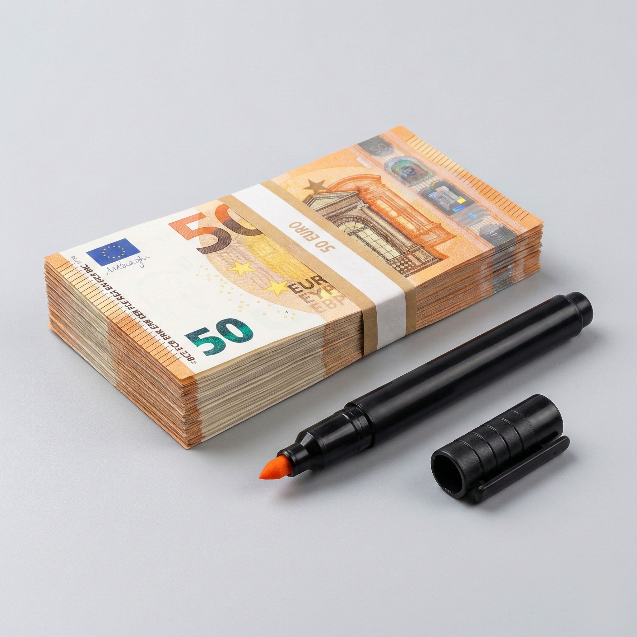 Тестер маркер/писалка за евро банкноти ✅1 брой - 8лв./4,09 евро ✅5+ броя - 5,80лв./2,96 евро ✅10+ броя - 4,90лв./2,50 евро ✅50+броя - Договаряне🖊️