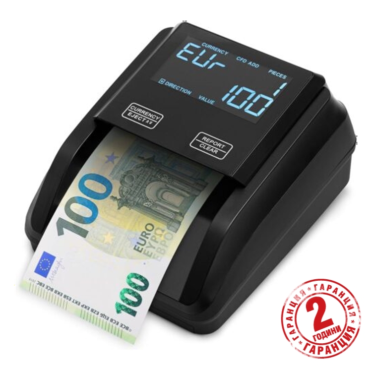 Машина/Детектор AL-130A за фалшиви банкноти Евро EU/Долари USD с брояч, работеща на 220V или на батерии