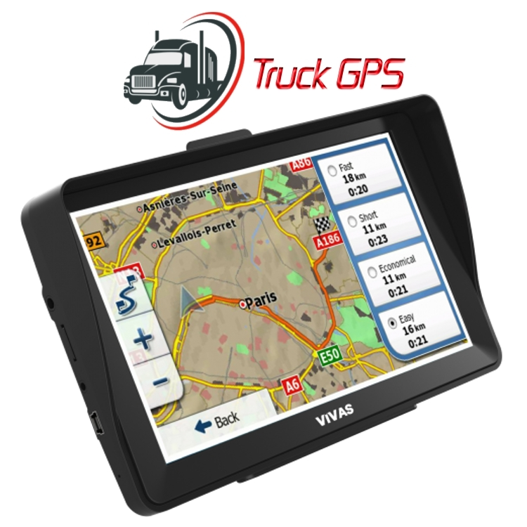 Професионална GPS навигация за камион Vivas Titan 777 HD EU, 7"